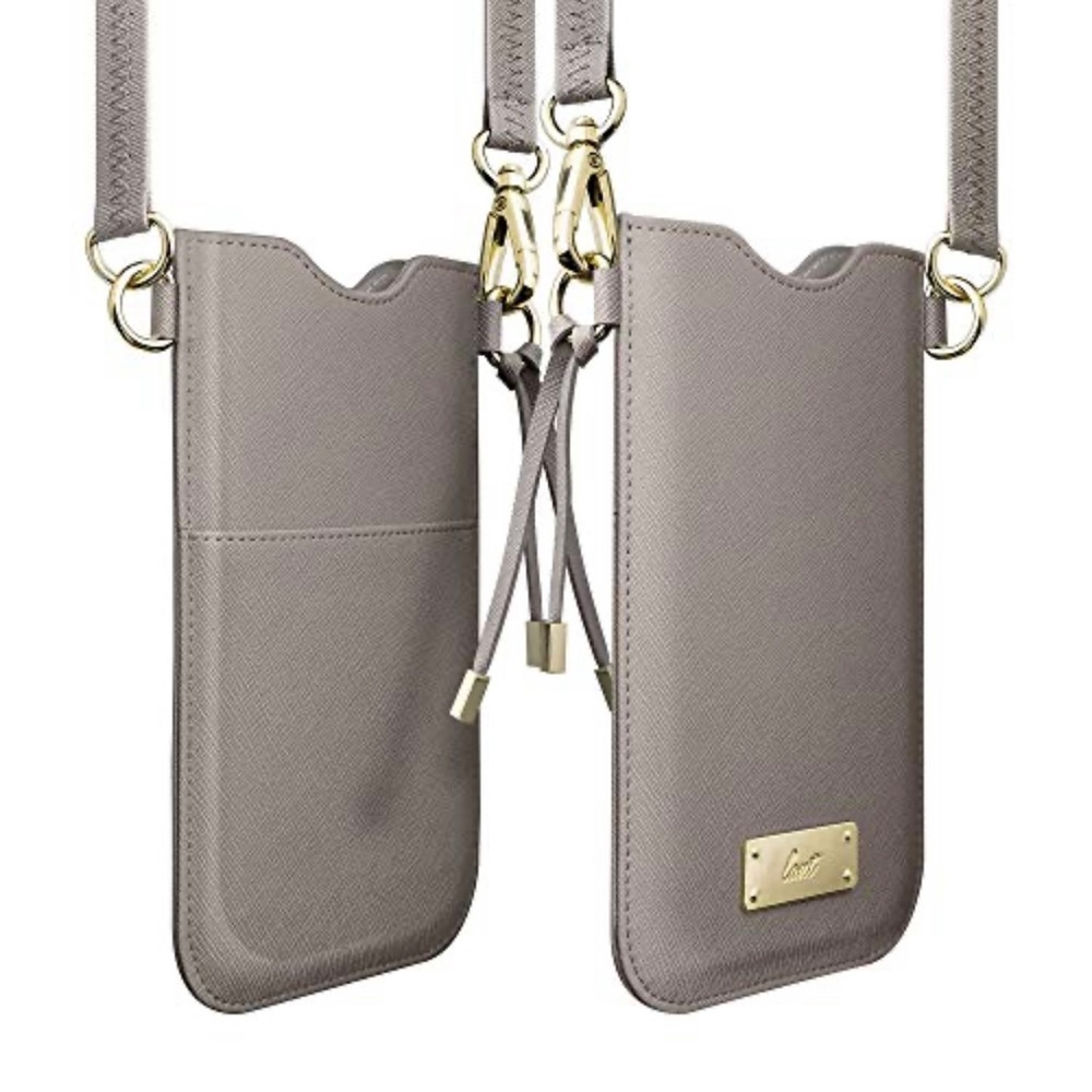 LAUT | phone/card crossbody/case//necklace/holder taupe